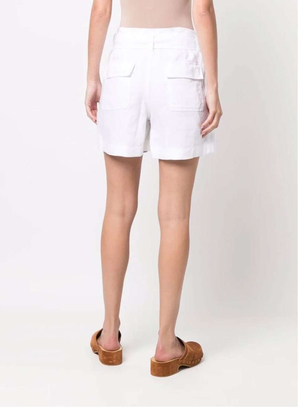 Lauren Ralph Lauren Daviana White Linen Shorts - Picture 3 of 12